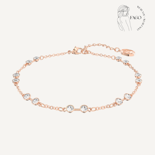 Vòng tay chuỗi đá ánh vàng 