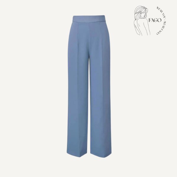 Quần tây suông xanh pastel thanh lịch 