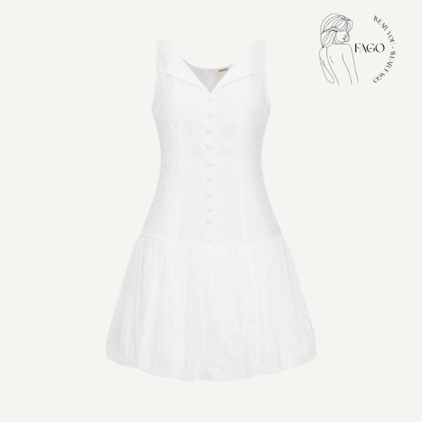 Đầm Trắng Dáng Xoè Tiểu Thư Nhẹ Nhàng