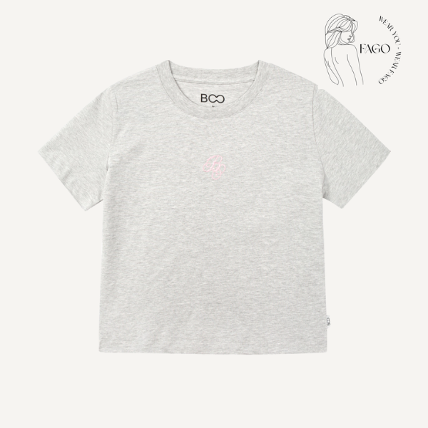 Áo thun xám unisex cá tính -S